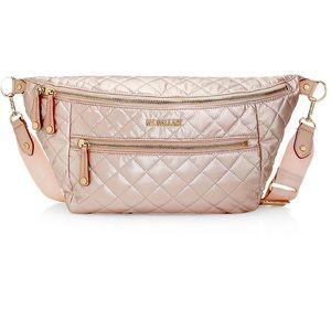 Mz Wallace Quilted Crosby Sling Crossbody Bag ROSE GOLD